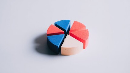 Colorful pie chart segments on white background