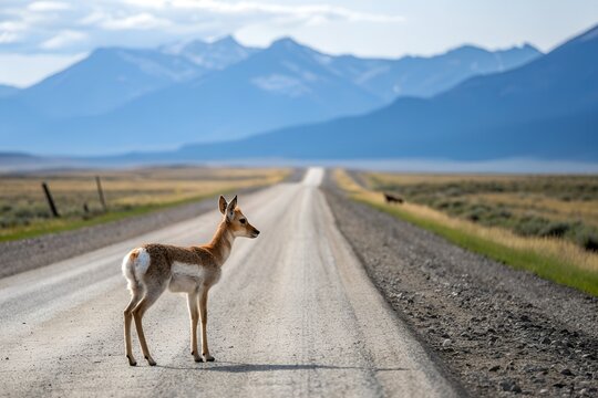 deer in the mountains - Powered by Adobe