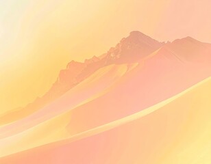 Pastel Sunset Over Rolling Hills