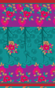 PrintElegant floral seamless pattern in black and gold color design. Trendy fabric prints. Vector illustration shofa design