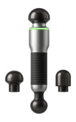 Handheld magnetic therapy unit with interchangeable heads and LED status indicator