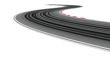 Racing Tire Tracks on Asphalt Isolated Cutout Transparent PNG