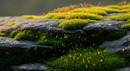 Rock Texture with Moss