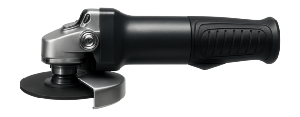 Angle grinder with a spindle lock for fast and easy disc changes in a home garage.