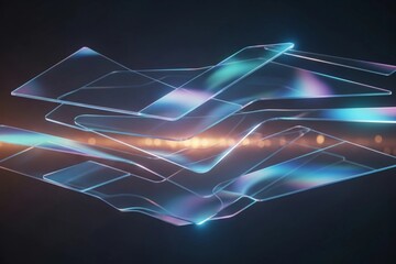Futuristic abstract glowing lines wave pattern technology background design
