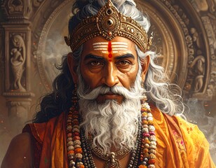 Portrait of a wise, regal figure