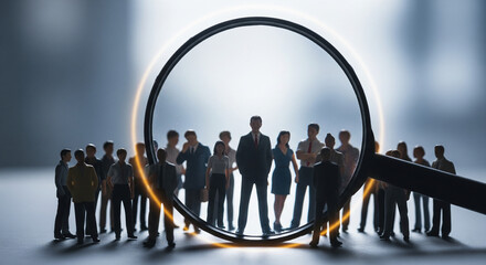People Under Magnifying Glass