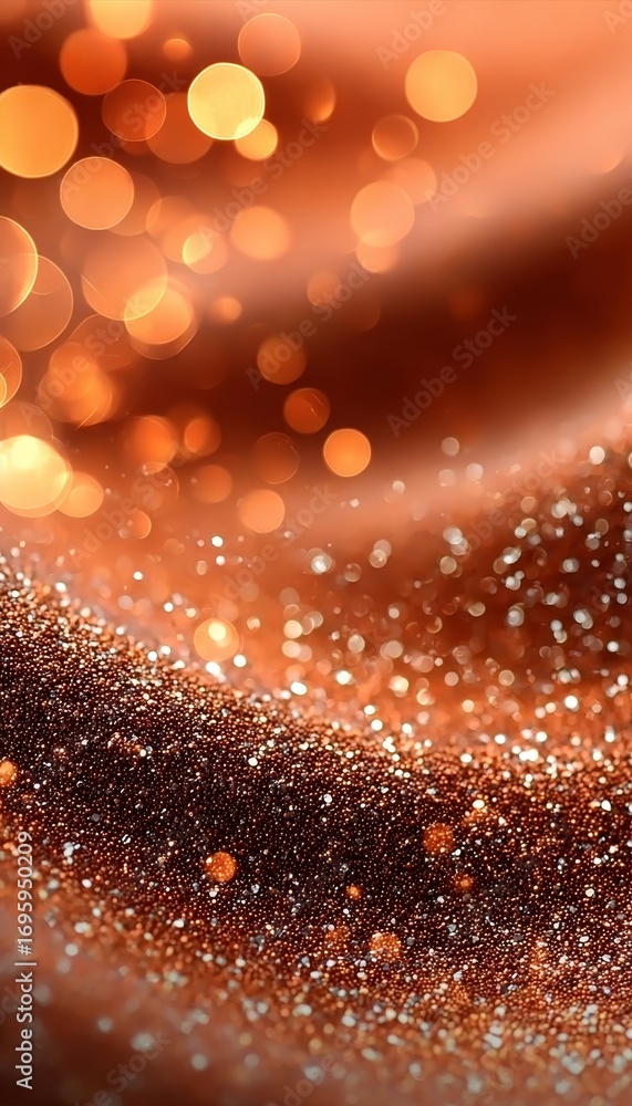 Aufkleber abstract golden luxury with shimmering bokeh patterns interwoven on a glittery surface backdrop.