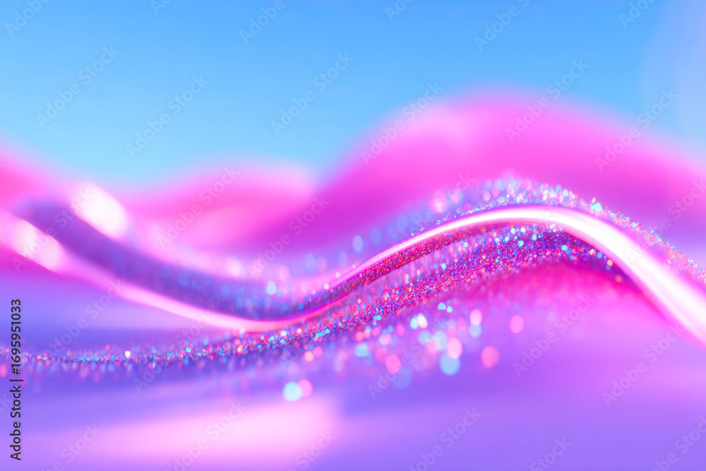 Poster a futuristic abstract image of a colorful wave