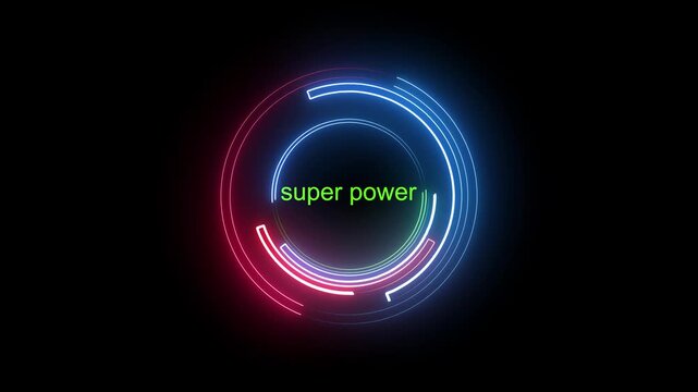 Super Neon Text Seamless Loop MK (Black Background) s Animated Promotional Typography for Video Editing