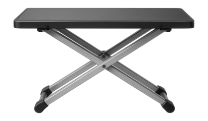 Lightweight folding workbench with a plastic top and built-in ruler for precise measurements.