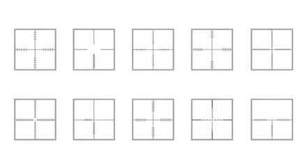 Crosshairs and Reticle Set: Vector Illustrations for Tactical and Precision Targeting