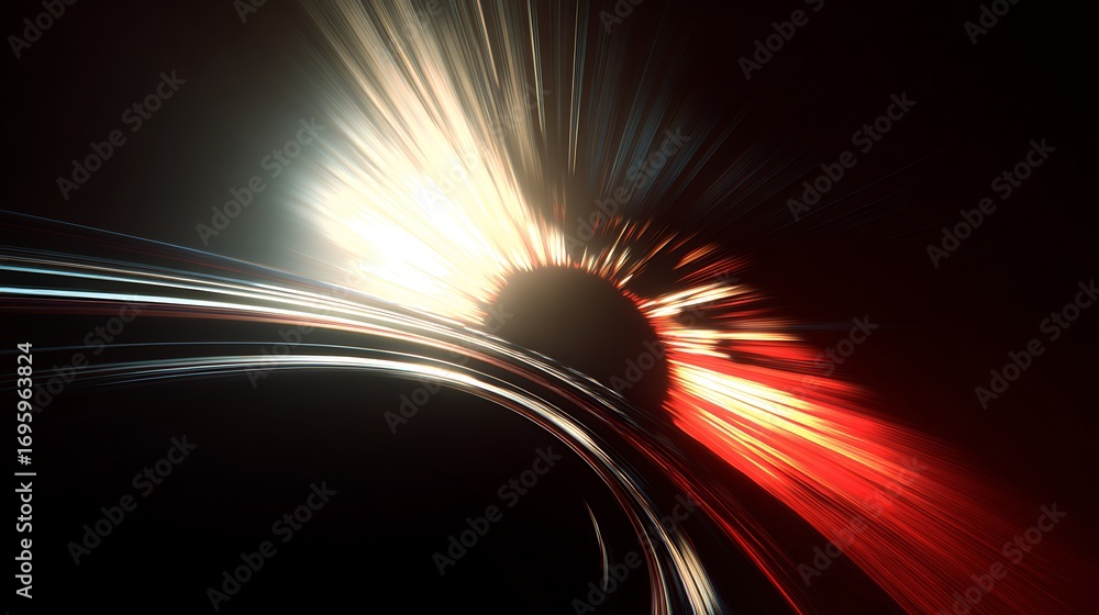 Poster a mesmerizing journey through a cosmic wormhole, where light and color converge in a symphony of spa