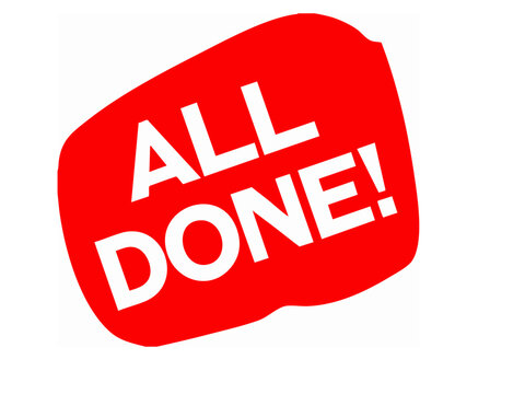 all done with red background icon