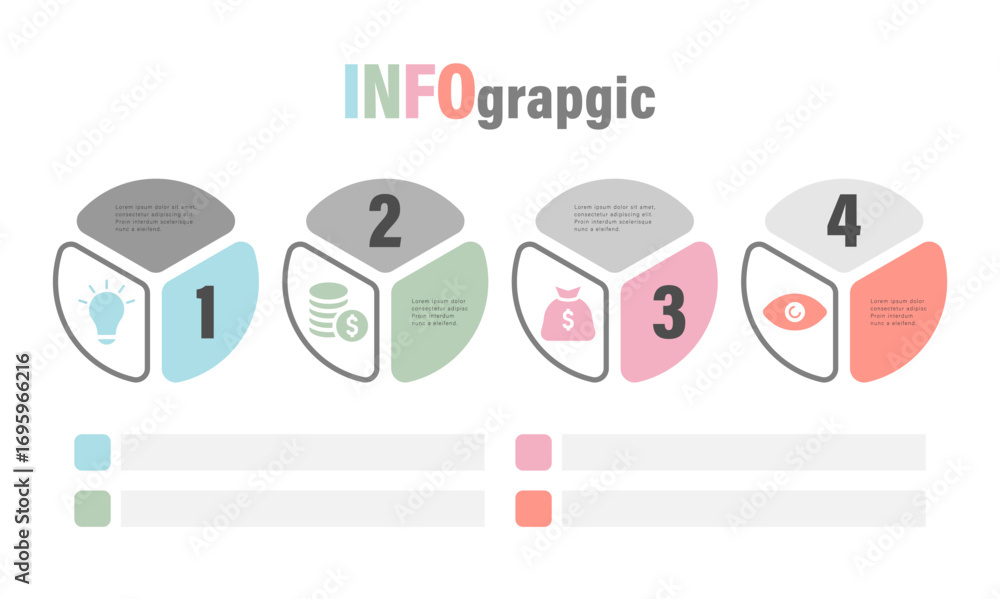 Aufkleber pie charts template for data visualization.
