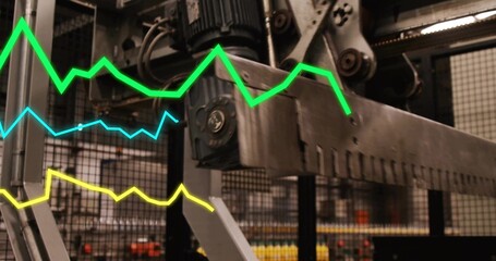 Featuring serrated beam with motor assembly in factory, with conveyor belt and yellow containers
