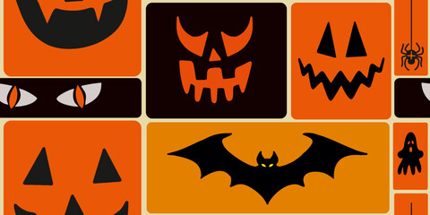 Halloween-themed block layout Pattern