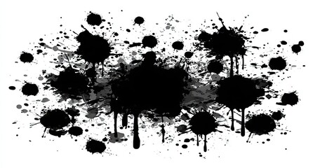 Abstract ink blots on white background (1)