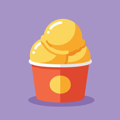 illustration of mango gelato