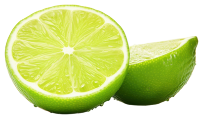 PNG Fresh lime slice fruit plant food.