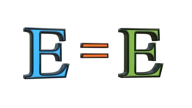 3D Animated Comparison of Cyrillic Letter Ye (Е) and Latin Letter E