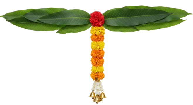 Dragonfly of blossoms: A vibrant dragonfly crafted from colorful blossoms and lush green leaves, celebrating the beauty of nature. - Powered by Adobe