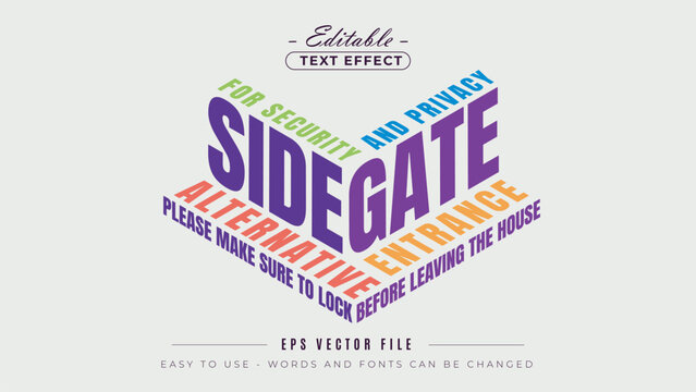 Isometric building text effect. editable text effect.