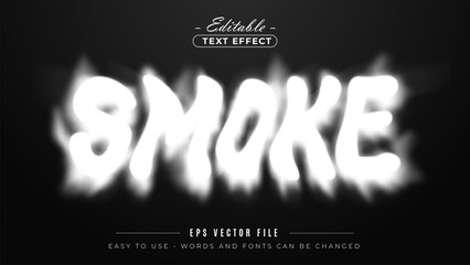 White smoke editable text effect.