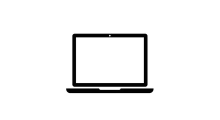 Sleek laptop icon for tech designs, web graphics, and modern presentations, scalable vector