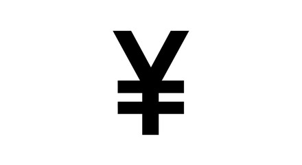 Fototapeta premium Bold yen symbol for financial design or business icon, representing currency and global trade