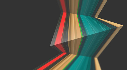 Colorfull strips on dark background