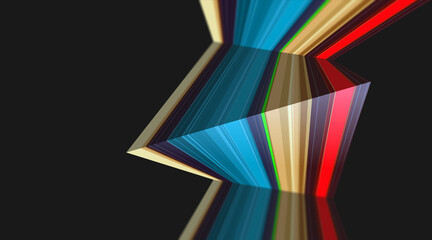 Colorfull strips on dark background