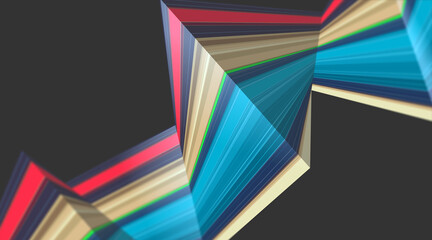 Colorfull strips on dark background