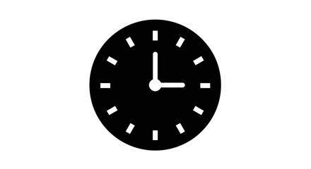Timeless elegance simple clock graphic for schedules and appointments, time is of the essence