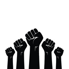 Raised Fists Symbol of Protest and Solidarity