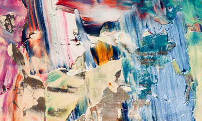 Fototapeta premium Abstract art background . Hand painting artwork on canvas .