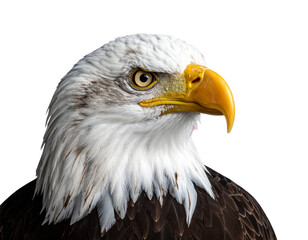 Obraz premium Majestic Eagle Head with USA Flag Texture – Freedom Symbol PNG