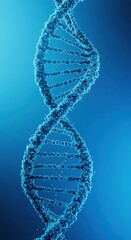 Abstract Blue DNA Double Helix