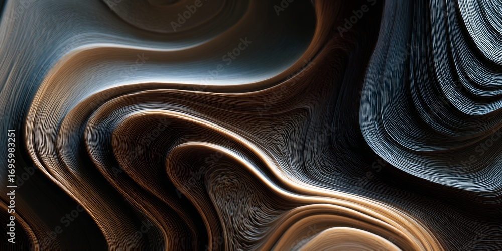 Aufkleber intricate abstract textures with fluid shapes and dark tones for design and background use