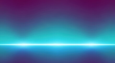 Vibrant neon horizon with reflective surface and gradient background