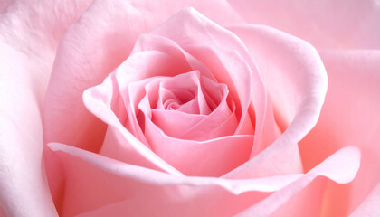Delicate pink rose petals unfurling soft floral bloom flower