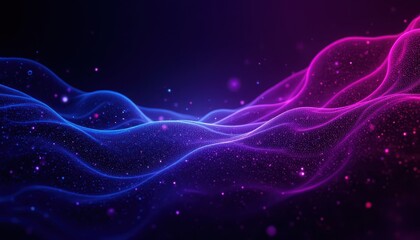 Abstract glowing lines and particles, a dynamic digital background for modern designs