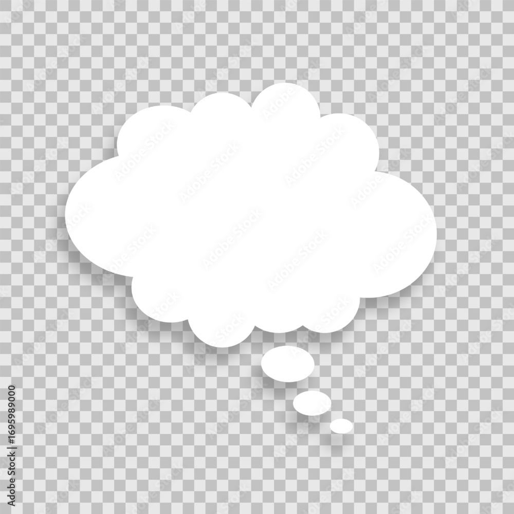 Poster a speech bubble with a shadow on a transparent background. a chat window for commenting on messages 
