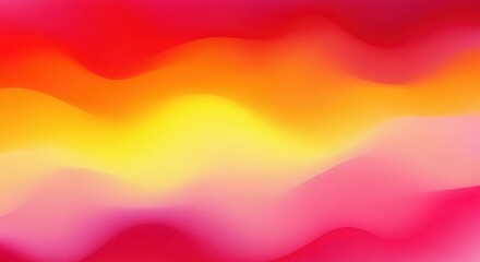 Vibrant blended waves of red yellow and pink abstract background