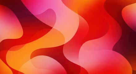 Vibrant abstract swirls of red orange and pink gradient background