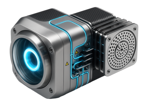 Nuclear ion propulsion system with ionization chamber and accelerating grids