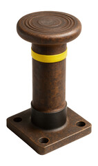 Obraz premium Dockside bollard with circular top and weathered metal finish