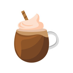 Frosty Drink Vector Illustration
