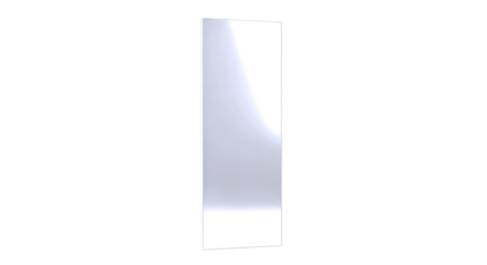 sleek 3d fulllength mirror model perfect for interior design, virtual tryon, and fashion visualizations, isolated on transparent background
