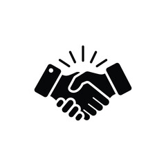 Obraz premium Handshake Icon Collaboration, Agreement, and Business Partnership Illustration